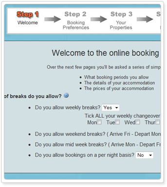 online booking system getting started